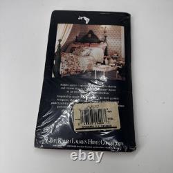 VTG RALPH LAUREN Sophie Yellow Floral Striped Ruffled 2 Standard Pillowcases New