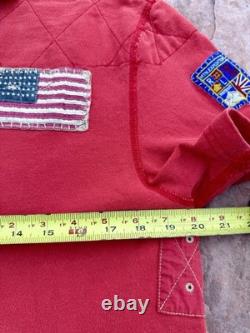 Vintage NWT Ralph Lauren Polo Shirt Size M Mountain Expedition Rugby Patch Flag