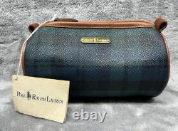 Vintage Polo Ralph Lauren Clutch Bag Pouch Black Watch Check NEW Rare