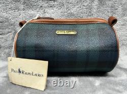Vintage Polo Ralph Lauren Clutch Bag Pouch Black Watch Check NEW Rare