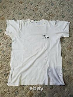 Vintage Polo Ralph Lauren Double RL Medium (M) White Road Trip 1993 T-Shirt