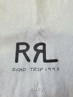 Vintage Polo Ralph Lauren Double RL Medium (M) White Road Trip 1993 T-Shirt