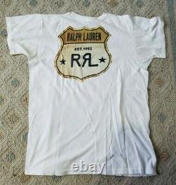 Vintage Polo Ralph Lauren Double RL Medium (M) White Road Trip 1993 T-Shirt