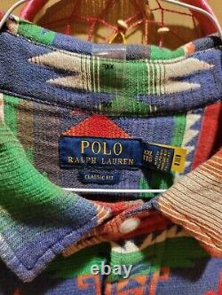 Vintage Polo Ralph Lauren Plaid southwest Long Sleeve Button Up size XXL