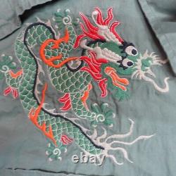 Vintage Polo Ralph Lauren Shirt Large Green Embroidered Dragon Chinstrap NEW