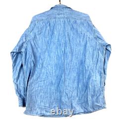 Vintage Polo Ralph Lauren Shirt New Dungaree Work Size XL Long Sleeve Chambray
