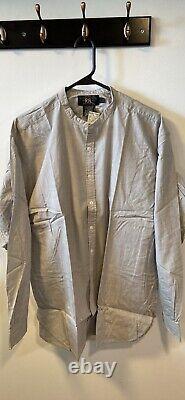 Vintage RRL Men's Cotton Dress Shirt. Grey Stress Stripe. BNWT