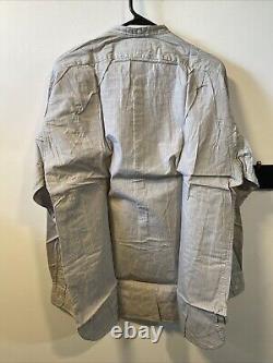 Vintage RRL Men's Cotton Dress Shirt. Grey Stress Stripe. BNWT