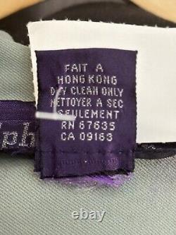 Vintage Y2K 90s Ralph Lauren Shirt Purple Label Color Block Rayon Office Wear 8