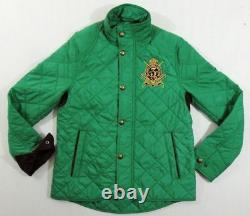 Women Ralph Lauren Equestrian Rider Jockey Club Crested Patch Quilted Jacket S