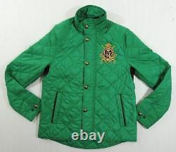 Women Ralph Lauren Equestrian Rider Jockey Club Crested Patch Quilted Jacket S