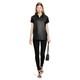 Women's Polo Ralph Lauren Black Leather Boyfriend Polo Shirt New $265