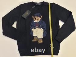 Women's Polo Ralph Lauren Polo Bear Sweater Size Large Blue New With Tags