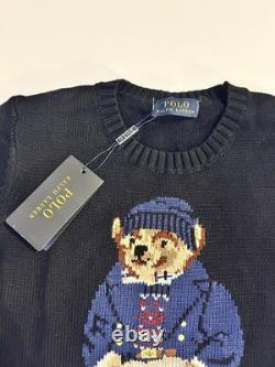 Women's Polo Ralph Lauren Polo Bear Sweater Size Large Blue New With Tags