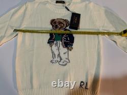 Women's Polo Ralph Lauren Polo Bear Sweater White Size Medium New With Tags
