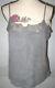 Womens New Ralph Lauren $398 Nwt Gray Leather Suede Lace Tank Top Cami Nice 10