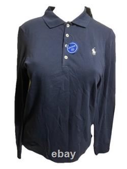 Womens polo Golf ralph lauren long sleeve M Navy New $125