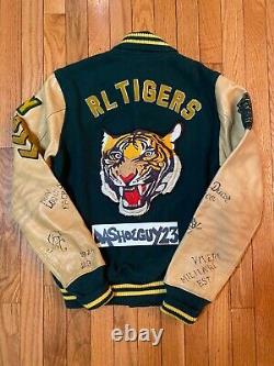 XS Polo Ralph Lauren Stadium P-Wing Varsity Bomber NY Tigers Letterman Jacket